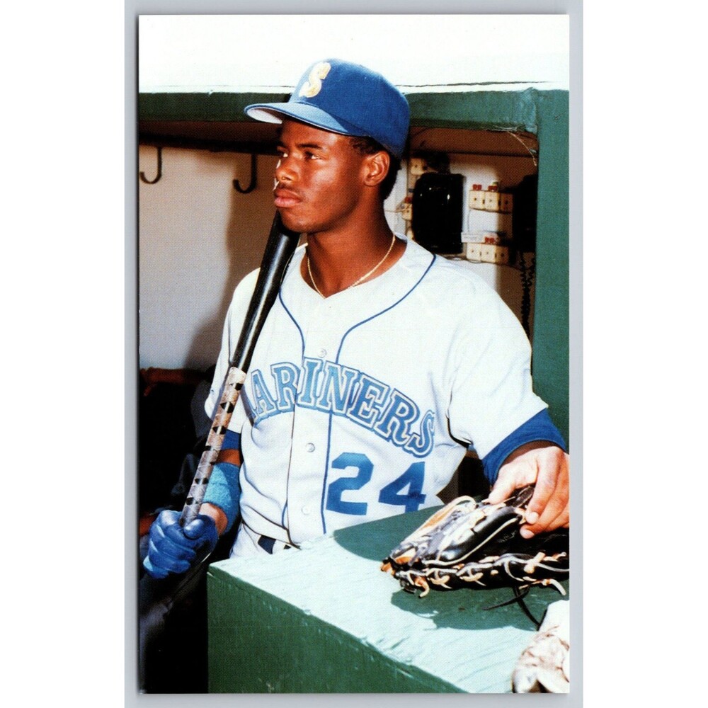 Postcard Ken Griffey Jr. 24 Seattle Mariners Outfield Baseball MLB 1991 Colla